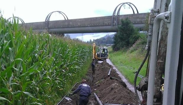 Spülbohrung Guggerinsel (Foto: Hall AG) Spülbohrung Guggerinsel (Foto: Hall AG)